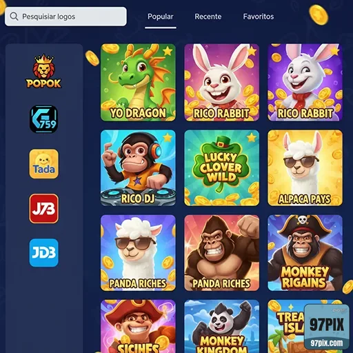 97pix - app exclusivo - Interface do App