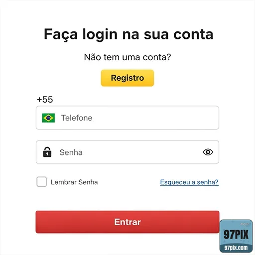 97pix - login premium - Entrar na Conta